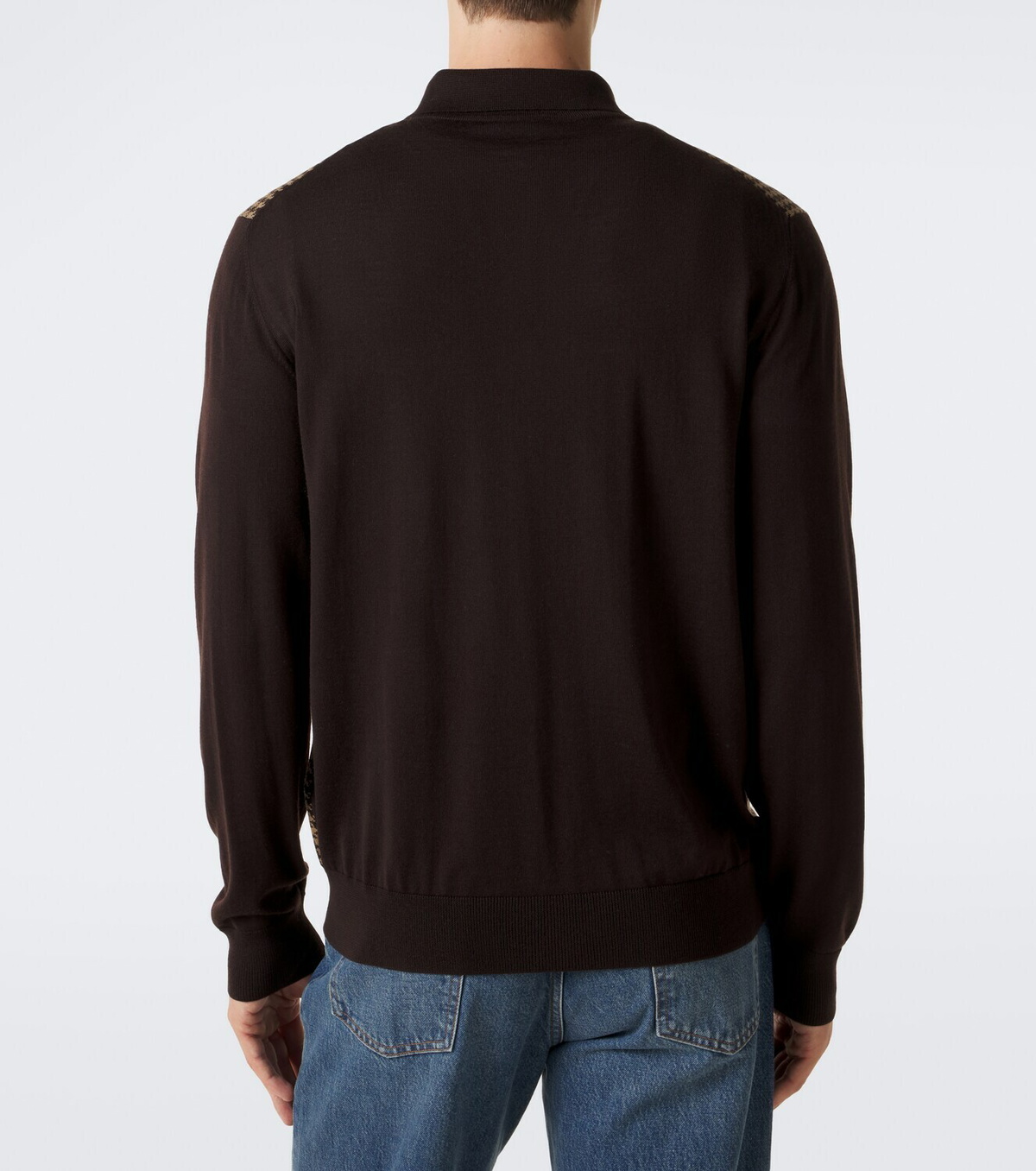 Lardini Houndstooth wool cardigan