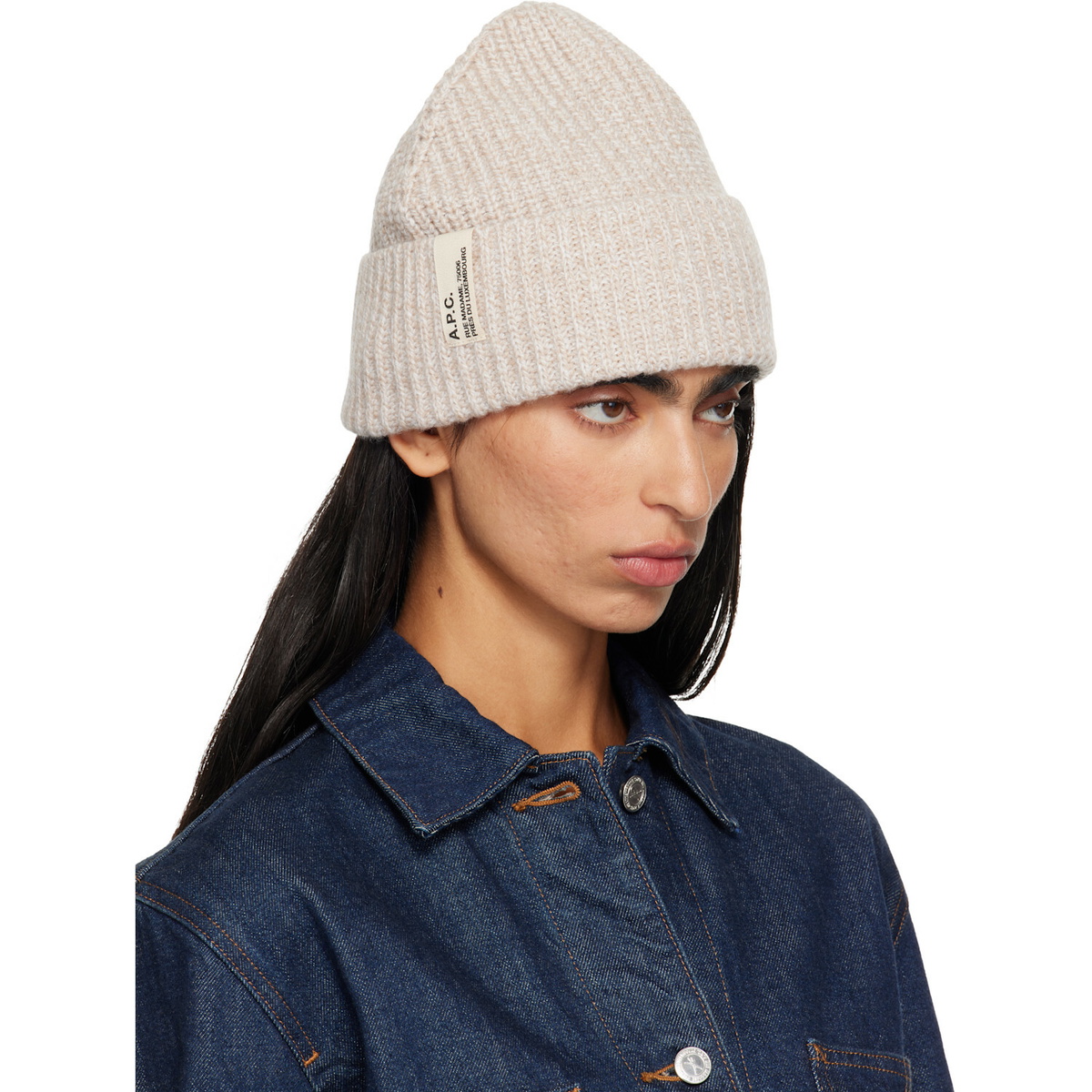 A.P.C. Beige Noa Beanie