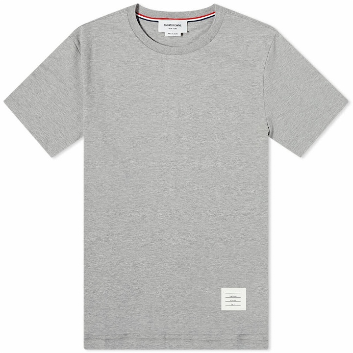 Photo: Thom Browne Men's Side Split Classic T-Shirt in Light Grey