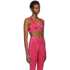 adidas x IVY PARK Pink Monogram Medium Support Cut-Out Sports Bra