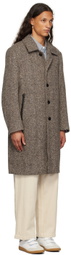 AFTER PRAY Beige & Brown Rogan Coat