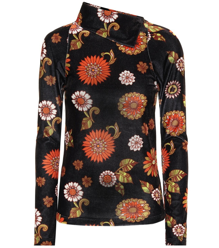 Photo: Dodo Bar Or Floral velour turtleneck top