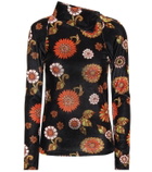 Dodo Bar Or Floral velour turtleneck top