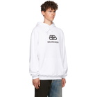 Balenciaga White New BB Mode Hoodie