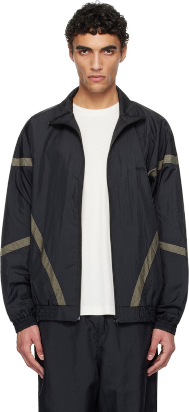 Photo: WACKO MARIA Black & Green Nylon Track Jacket
