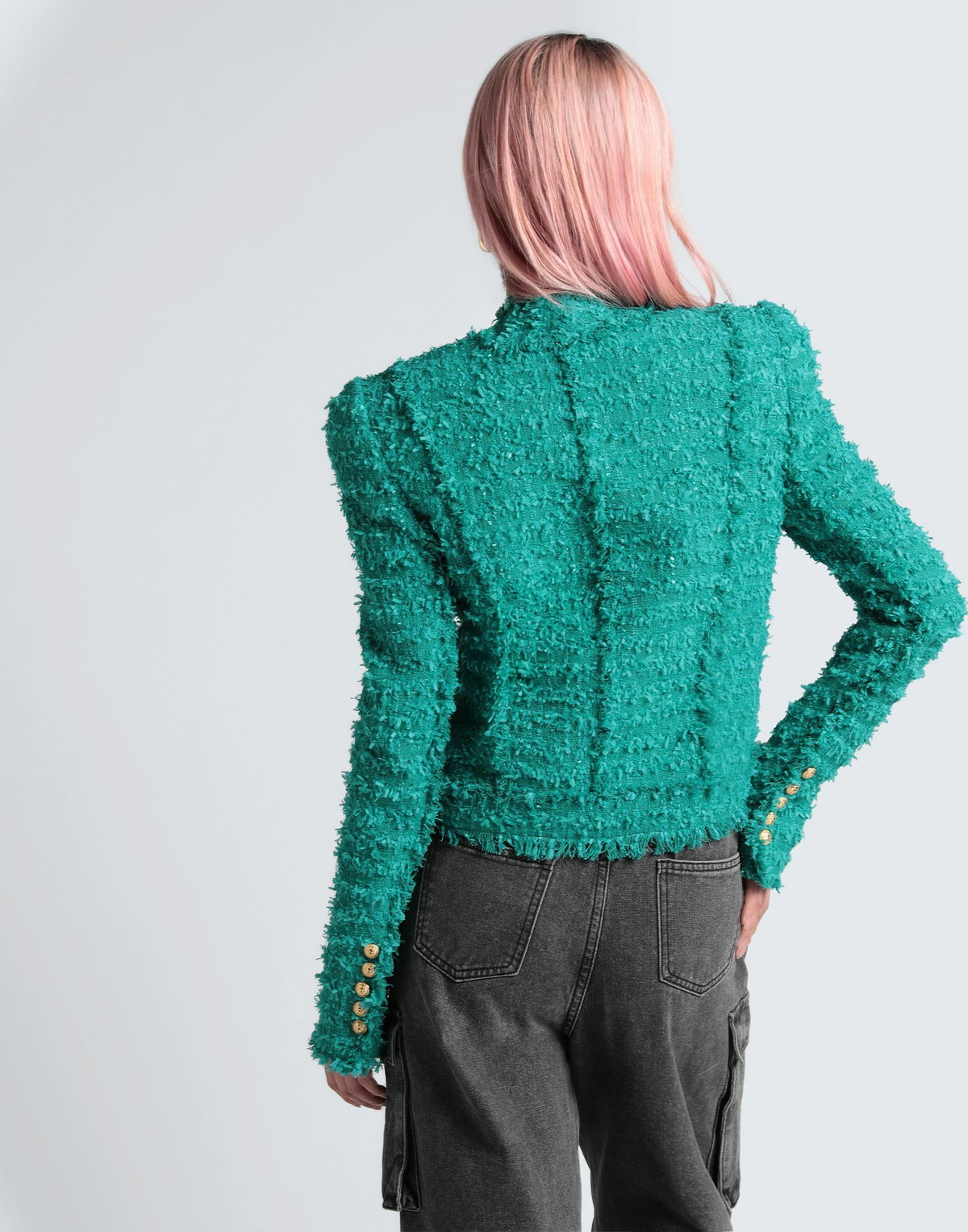 Balmain Womens Blazer in Green