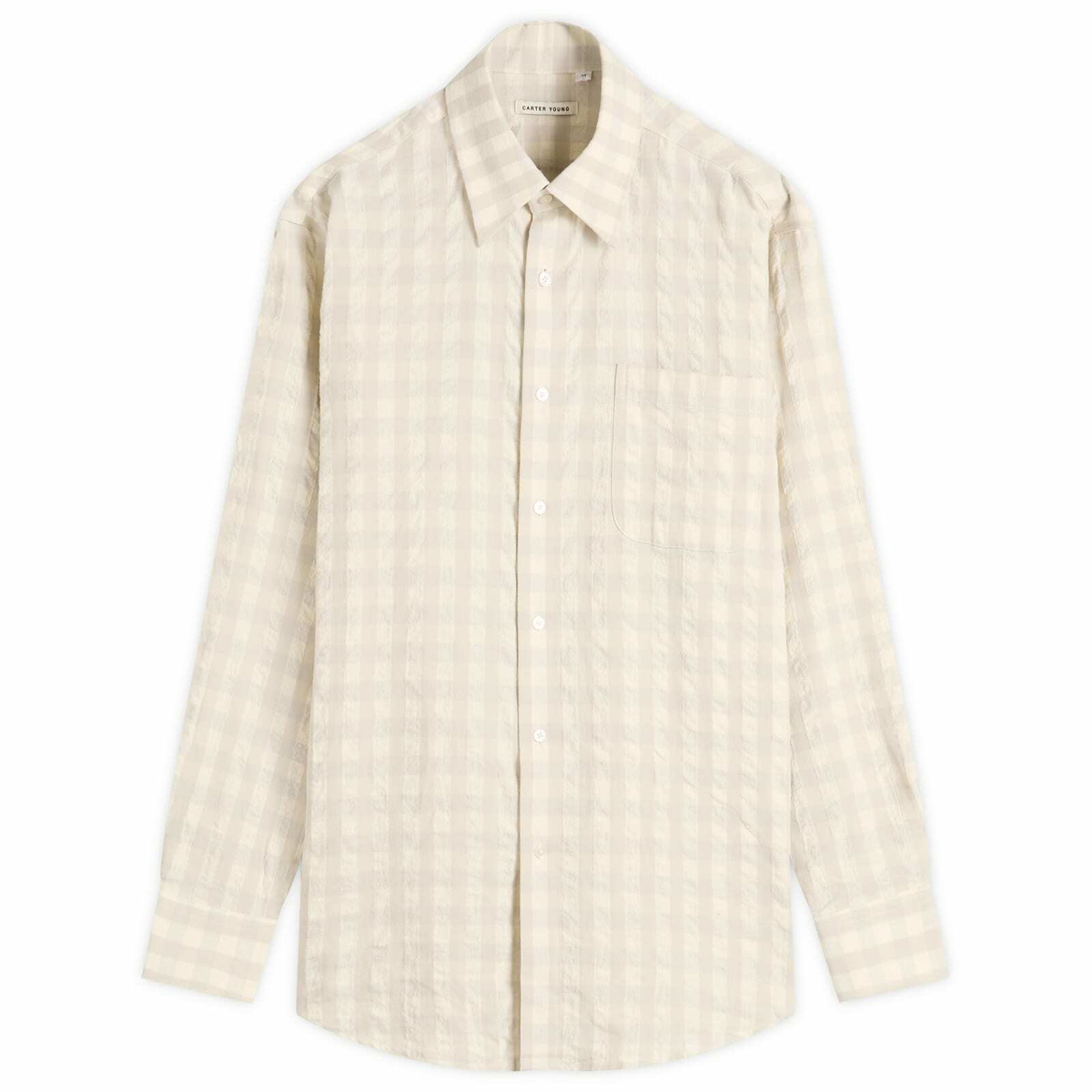 Carter Young Men's Hugo Shirt in Cream/Dove