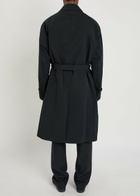 Calvin Klein Belted Nylon Trench Coat Black