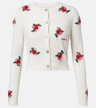 Shushu/Tong Floral wool cardigan