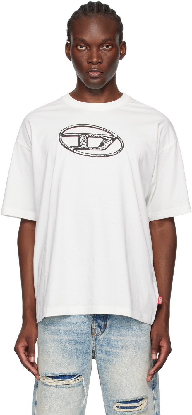 Diesel White T-Boxt-Q22 T-Shirt Diesel