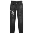 AMIRI Men's Varsity Logo Jeans in Vintage Black