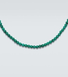 Mateo 14kt gold beaded necklace with malachite