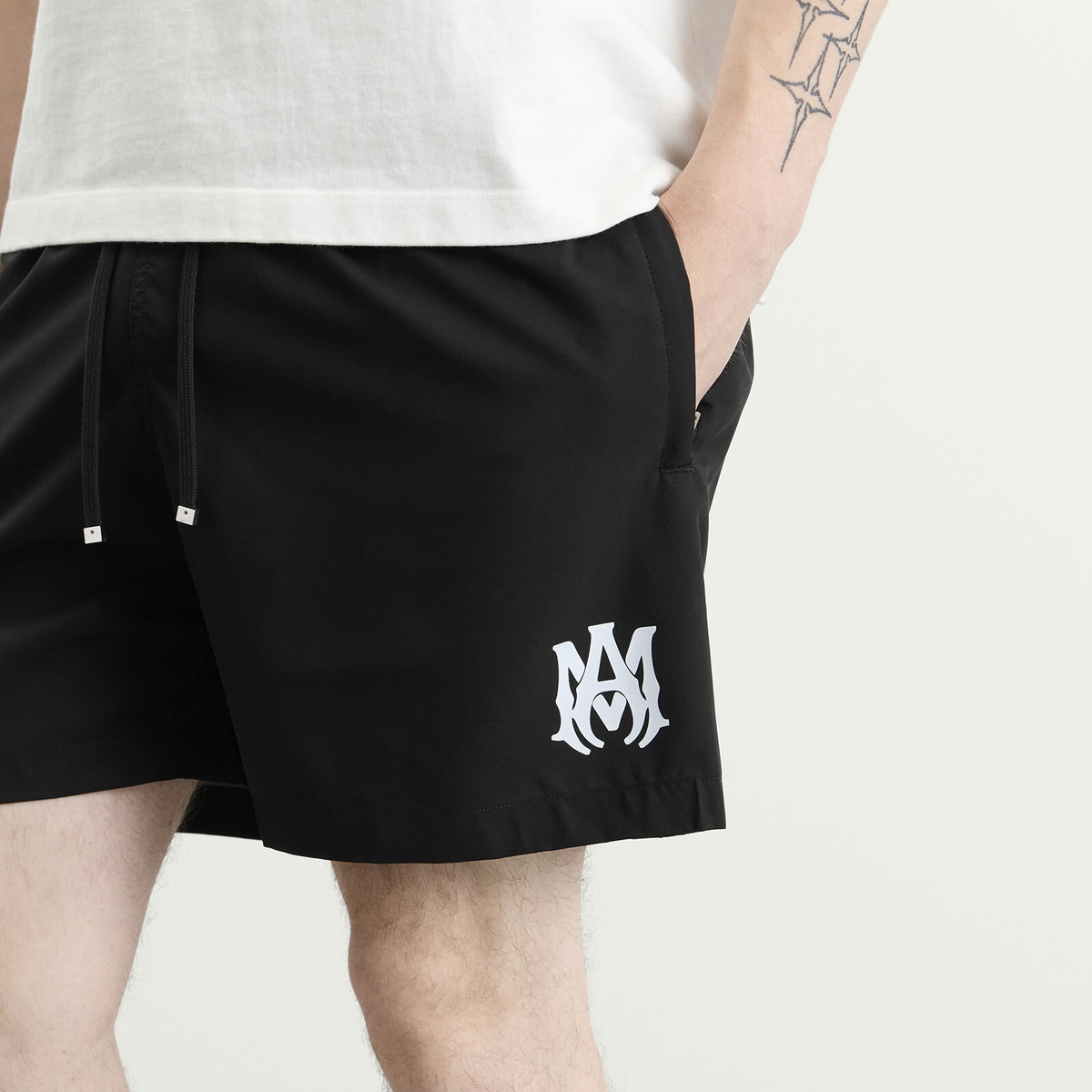 Amiri Men's MA Core Logo Swim Trunk in Black
