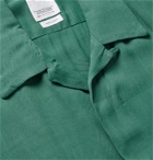 visvim - Camp-Collar Printed Voile Shirt - Green