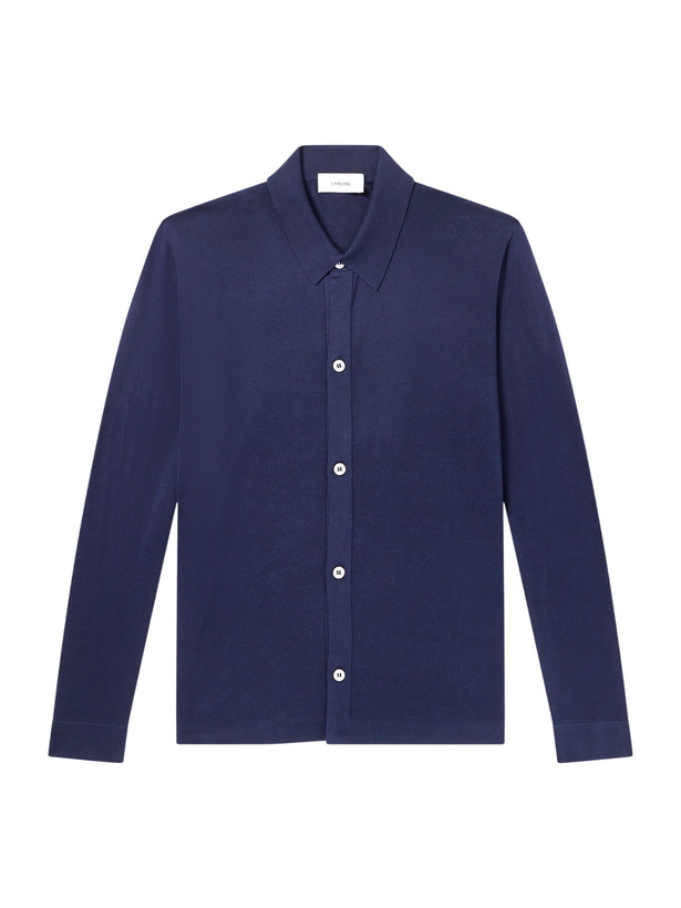 Photo: Lardini - Silk Shirt - Blue