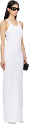 MM6 Maison Margiela White Heavy Cotton Jersey Maxi Dress