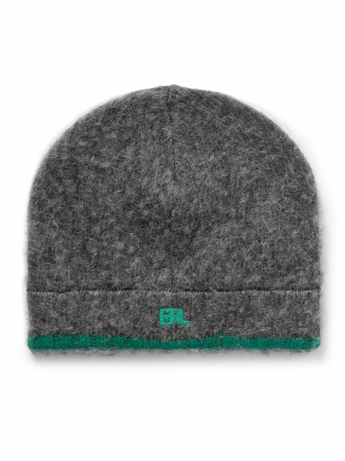 ERL - Logo-Embroidered Brushed Wool-Blend Beanie