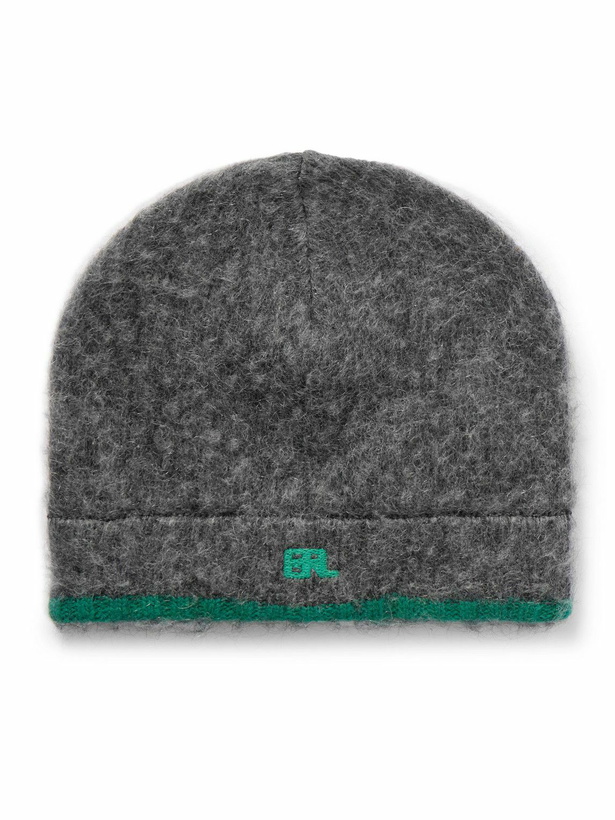 Photo: ERL - Logo-Embroidered Brushed Wool-Blend Beanie