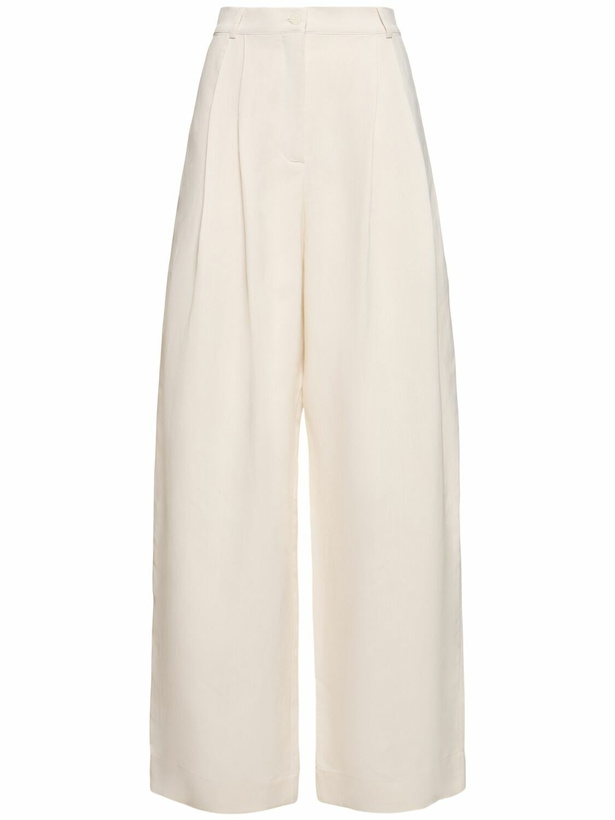 Photo: THE FRANKIE SHOP Piper Pleated Viscose & Linen Pants