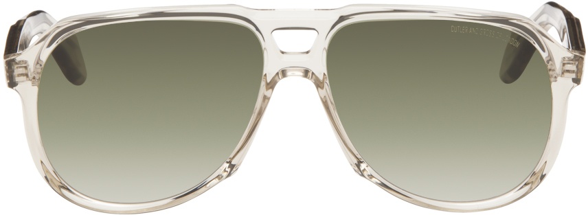 Photo: Cutler and Gross Beige 9782 Square Sunglasses