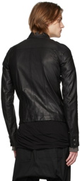 Rick Owens Black Leather IES Jacket