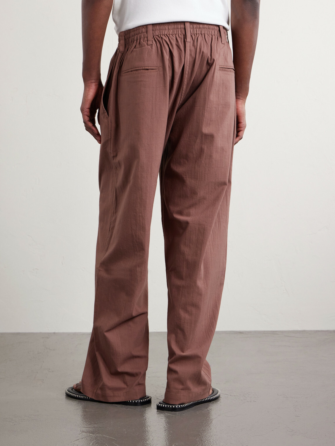 Kardo - Kedar Straight-Leg Cotton Trousers - Brown
