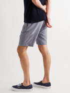 OFFICINE GÉNÉRALE - Phil Garment-Dyed Lyocell, Linen and Cotton-Blend Drawstring Shorts - Blue