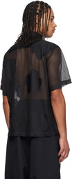 FORMA Black Flower Patches SS Zip Polo