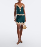 Dôen Kira lace-trimmed silk satin camisole