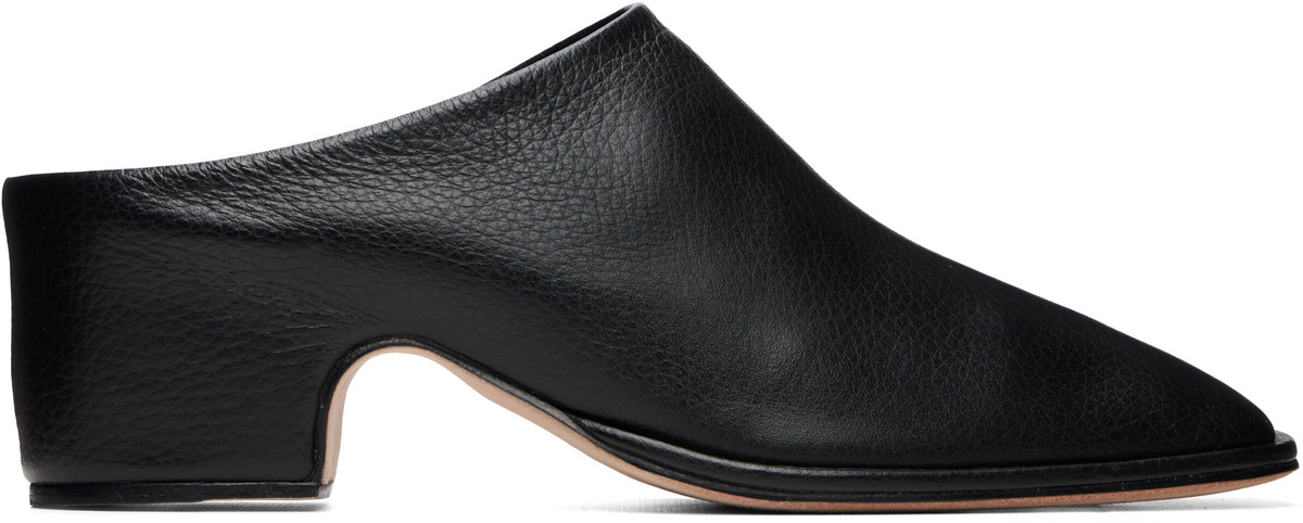 Lauren Manoogian Black Square Arch Mules