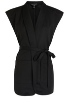 Eileen Fisher Belted Jersey Vest Black