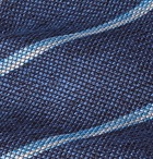 Brioni - 8cm Striped Silk-Jacquard Tie - Blue