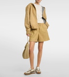 Loewe Flow Runner suede-trimmed sneakers
