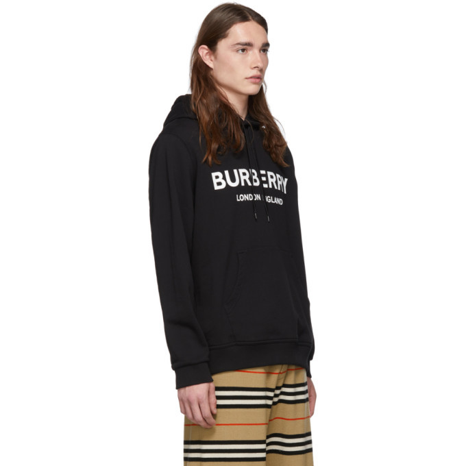 Burberry Black Lexstone Logo Hoodie Burberry