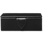 Smythson - Leather Cufflinks Box - Black