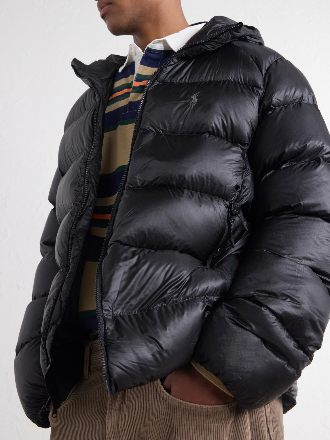 Polo Ralph Lauren - Logo-Embroidered Shell Hooded Down Jacket - Black