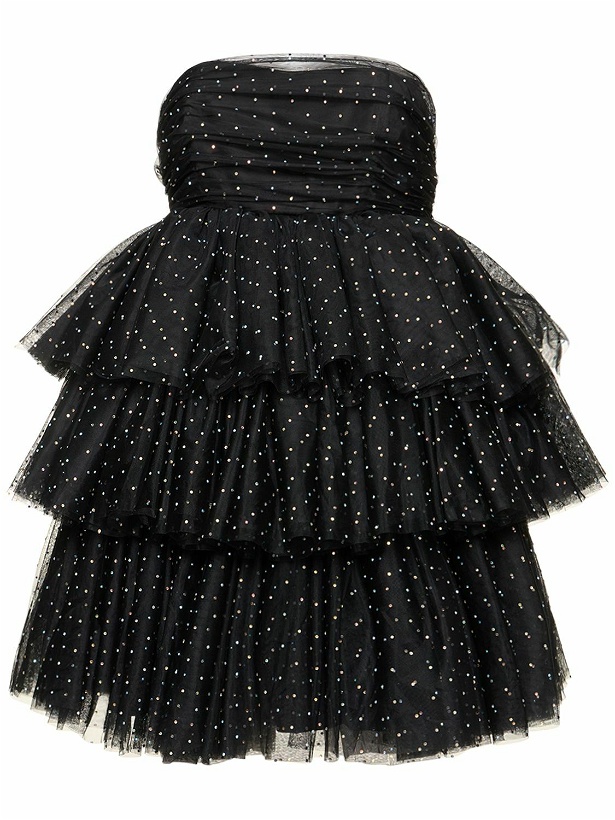 Photo: ROTATE - Sleeveless Embellished Mesh Mini Dress