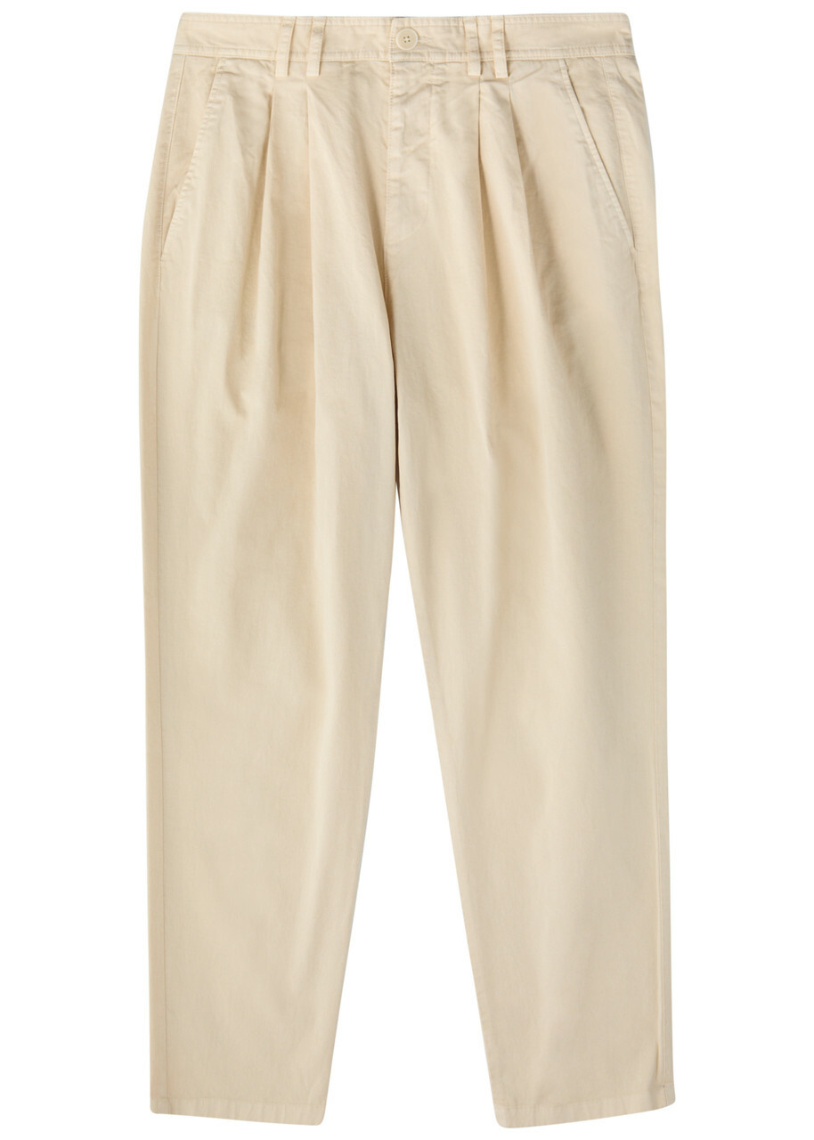 Wax London Raleigh Tapered-leg Stretch-cotton Chinos Cream