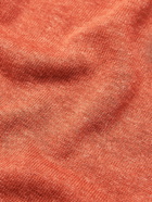 Piacenza Cashmere - Silk and Linen-Blend Polo Shirt - Orange