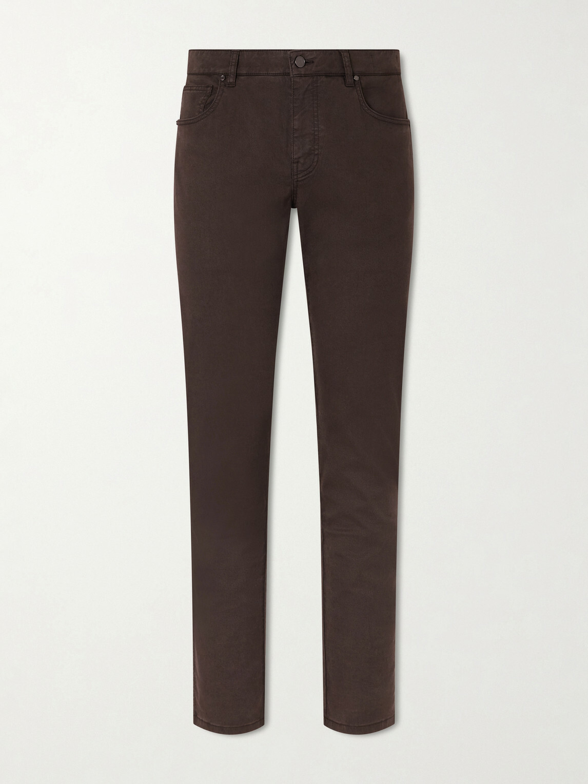 Purdey - Slim-Fit Straight-Leg Cotton-Blend Twill Trousers - Green