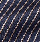 Giorgio Armani - 7cm Striped Silk-Jacquard Tie - Navy