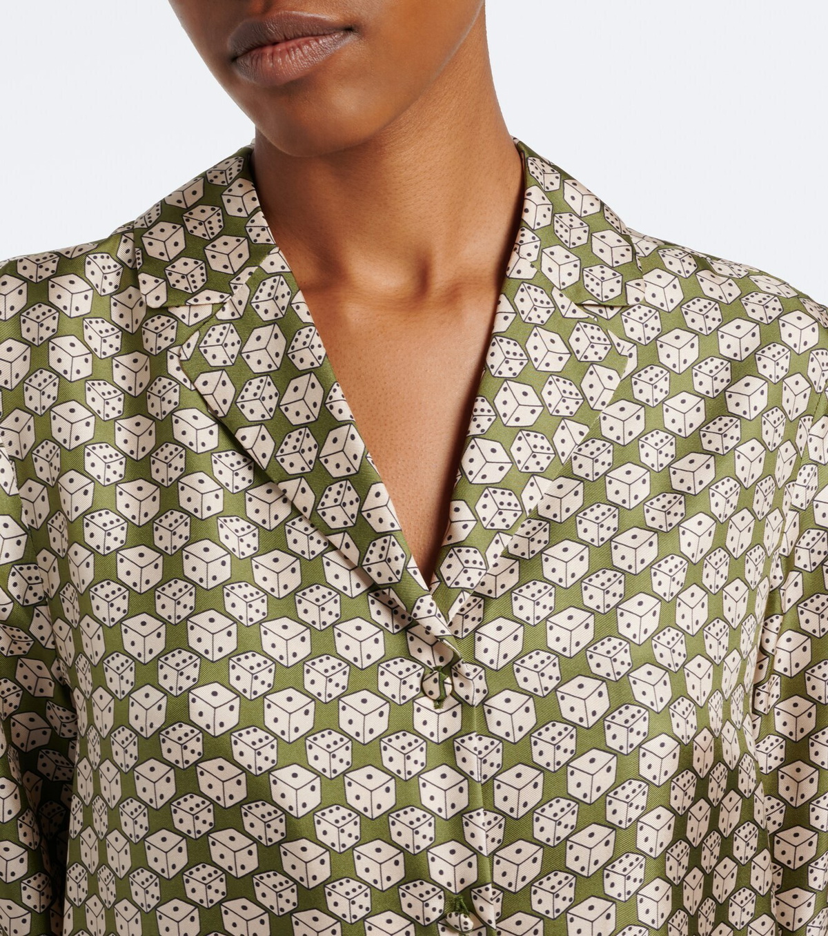 'S Max Mara Printed silk twill shirt