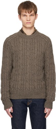 TOM FORD Khaki Cable Knit Sweater