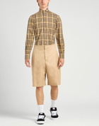 Isaia Mens Shirt in Mustard
