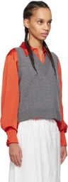 Cordera Gray Merino Pointelle Vest