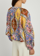 Borgo DE Nor Henri Printed Ramie top Multicoloured