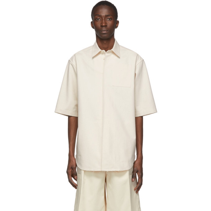 Photo: Jil Sander Off-White Selvedge Canvas Shirt