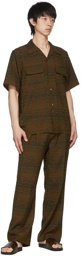 Needles Khaki Jacquard Leopard W.U.S.C. Trousers