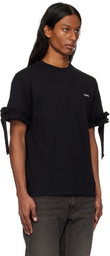 Coperni Black Ruffle Logo Boxy T-shirt