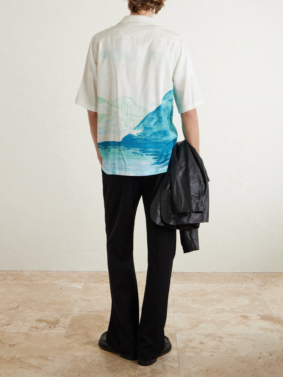 MANAAKI - Paradise Camp-Collar Printed Lyocell Shirt - Blue